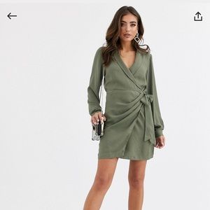 Asos green mini dress